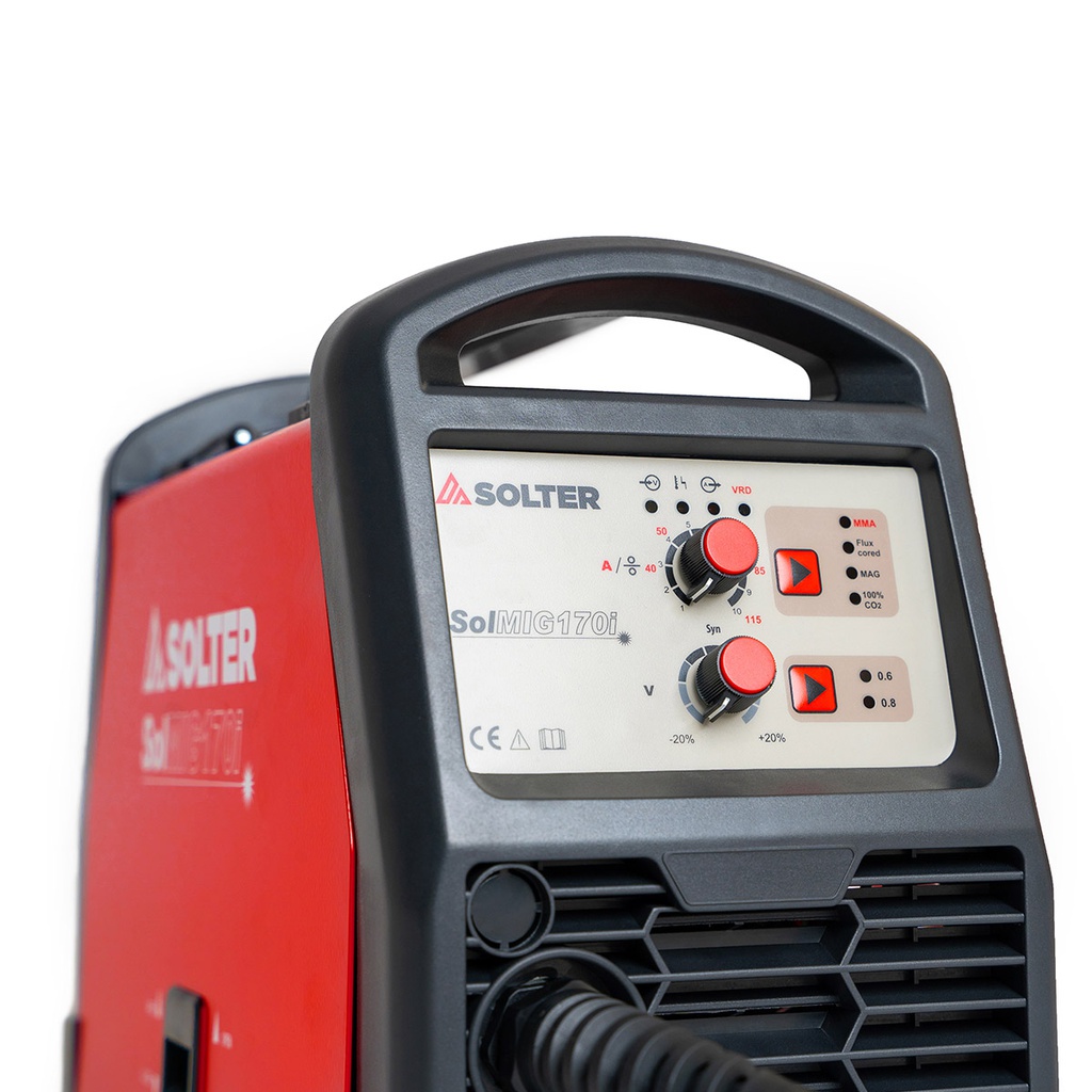 SOLTER - SOLMIG 160 - Soldadora MIG-MAG de hilo (240 V) Potencia 150A, Gas  y No Gas, 22Kg : : Informática