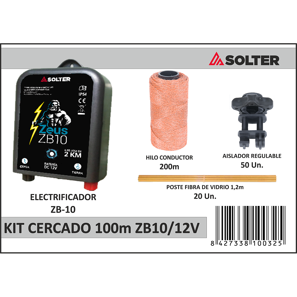 KIT CERCADO 100m ECB10/12V