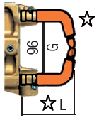 [10385] FOLDED ARMS COUPLE WITH ELECTRODES L= 480mm